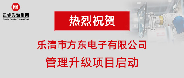 樂(lè)清市方東電子有限公司管理升級(jí)項(xiàng)目啟動(dòng)